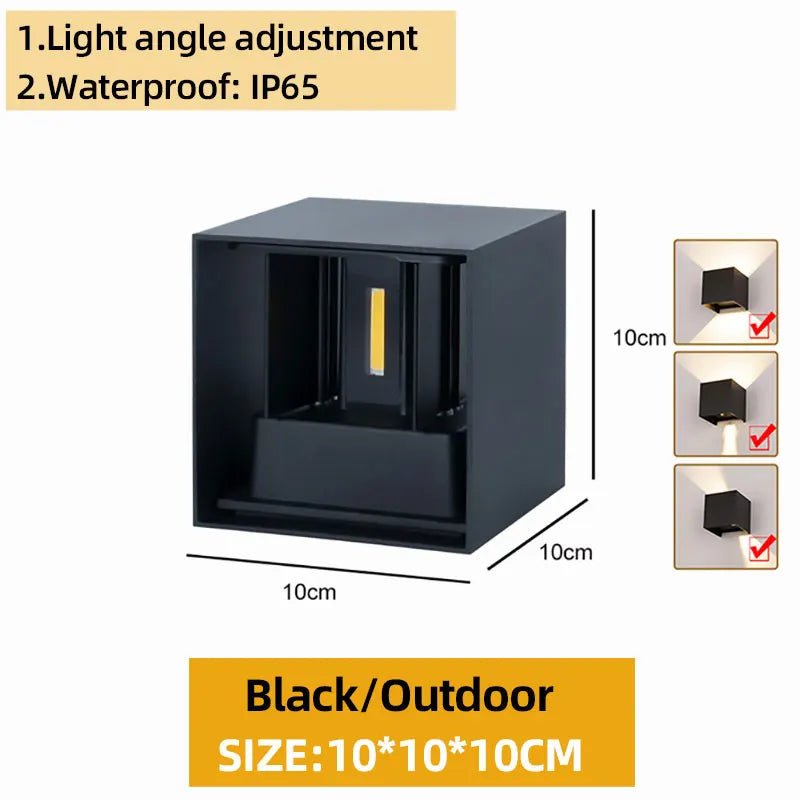 Led Outdoor Wall Light Waterproof Porch Garden Lighting 6W 12W Indoor Wall Lamp Decor Bedroom Living Room Corridor Stairs Lamps - Lacatang Shop