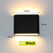 LED Outdoor Waterproof IP65 Wall Light Porch Garden Wall Lamp & Indoor Home Decor Bedroom Living Room Decoration Lighting Lamp - Lacatang Shop