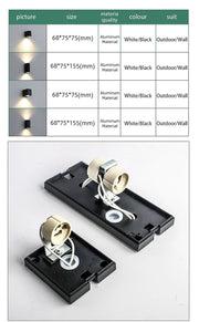 Led Wall Lamp Outdoor Waterproof IP65 Up Down GU10 AC85 - 265V Lighting Garden Decoration Wall Lights for Indoor Lighting - Lacatang Shop