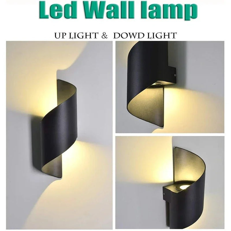 LED Wall Light Indoor Outdoor 10W IP65 Waterproof Outdoor Wall Lights Up Down Decorative Wall Lamp for Garden Balcony Porch - Lacatang Shop