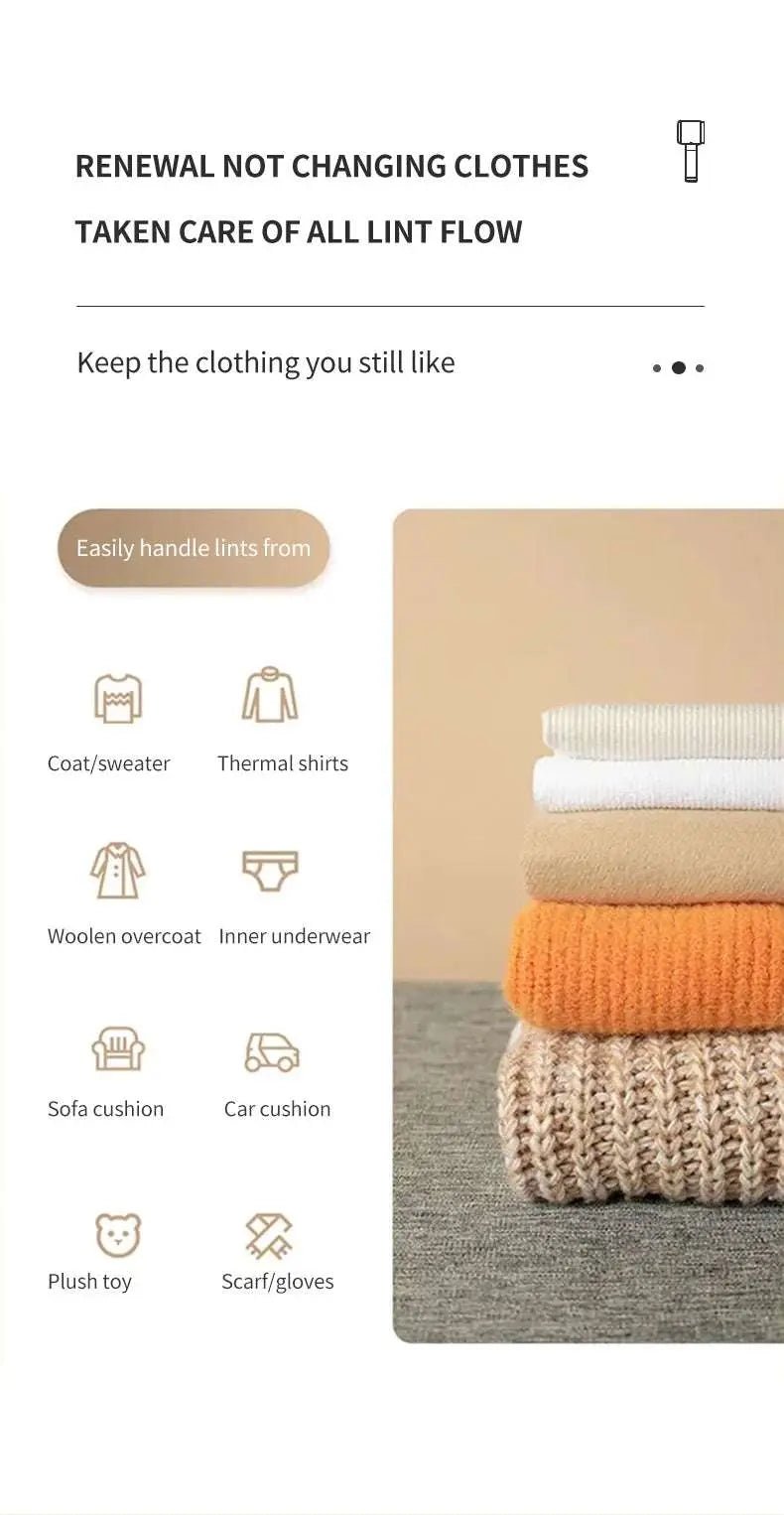 Lint Remover for Clothing Electric Pellet Fluff Remover Rechargeable Portable Fabric HairBall Shaver Removes Lint from Clothes - Lacatang Shop