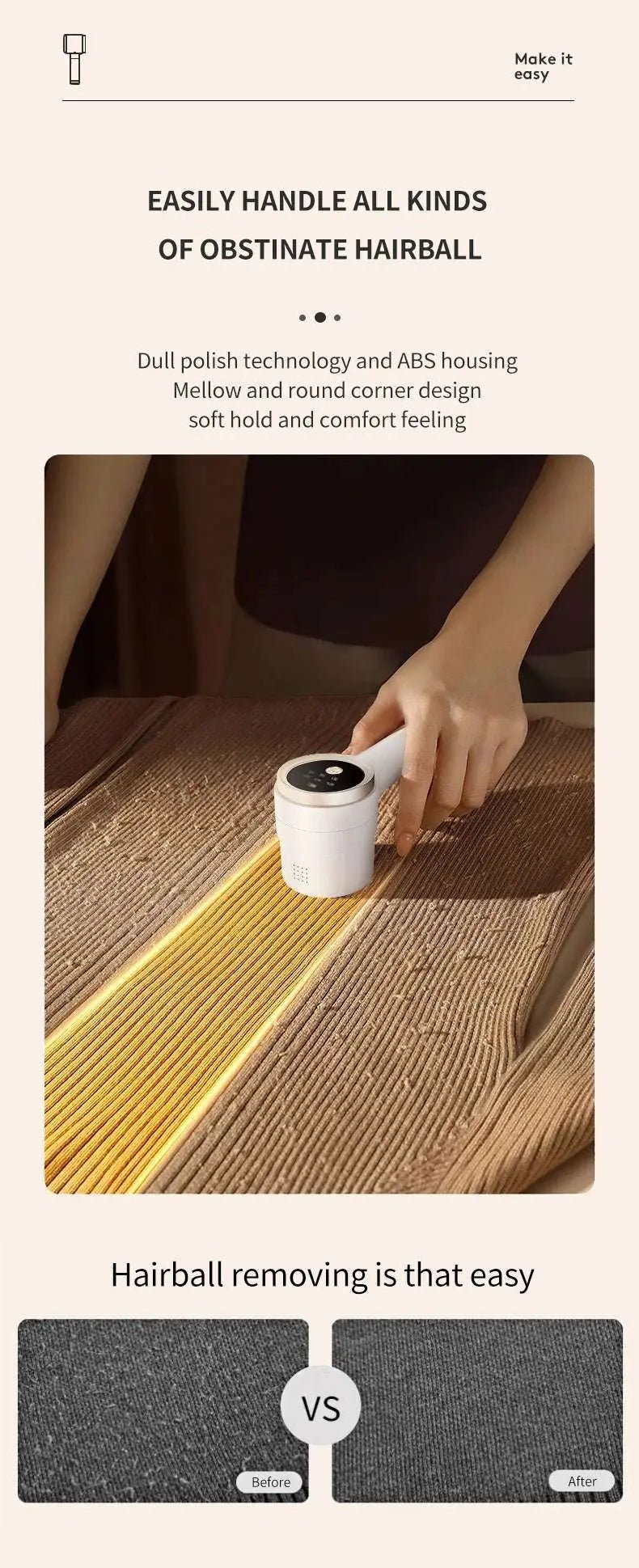 Lint Remover for Clothing Electric Pellet Fluff Remover Rechargeable Portable Fabric HairBall Shaver Removes Lint from Clothes - Lacatang Shop