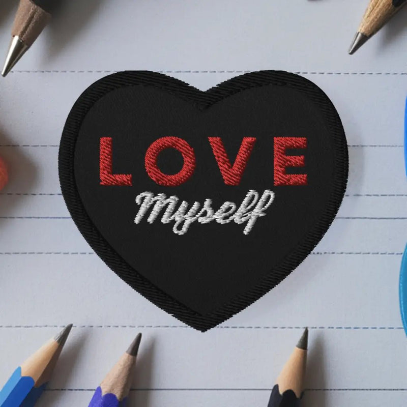 LOVE Myself Embroidered Patches Black - Lacatang Shop