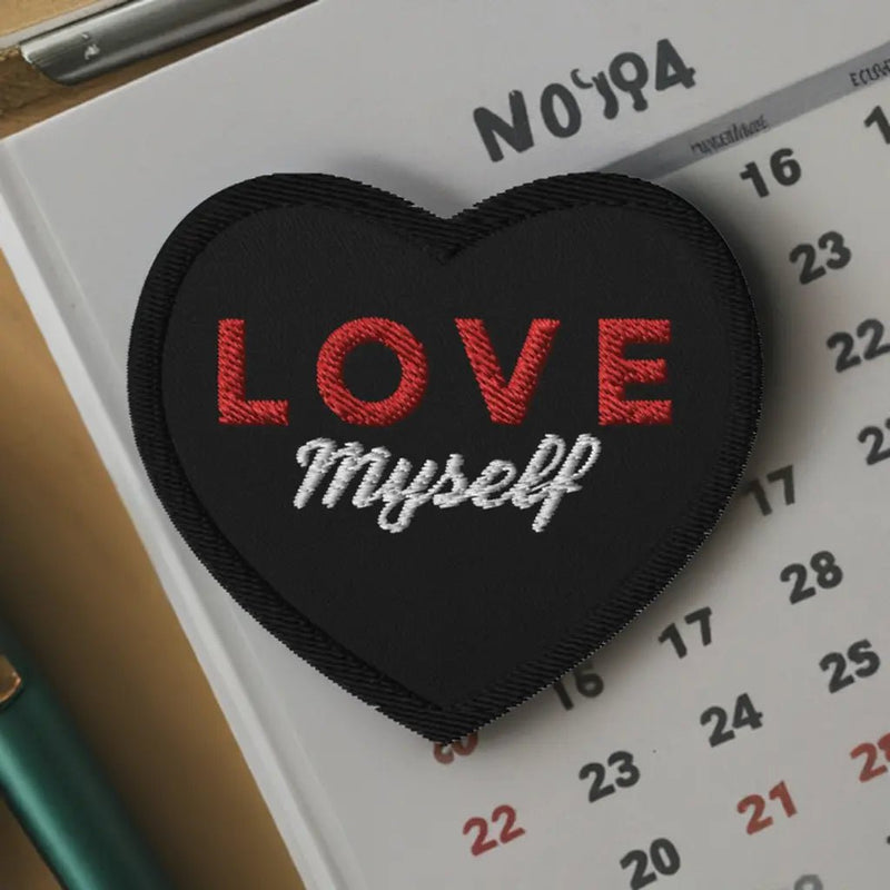 LOVE Myself Embroidered Patches Black - Lacatang Shop
