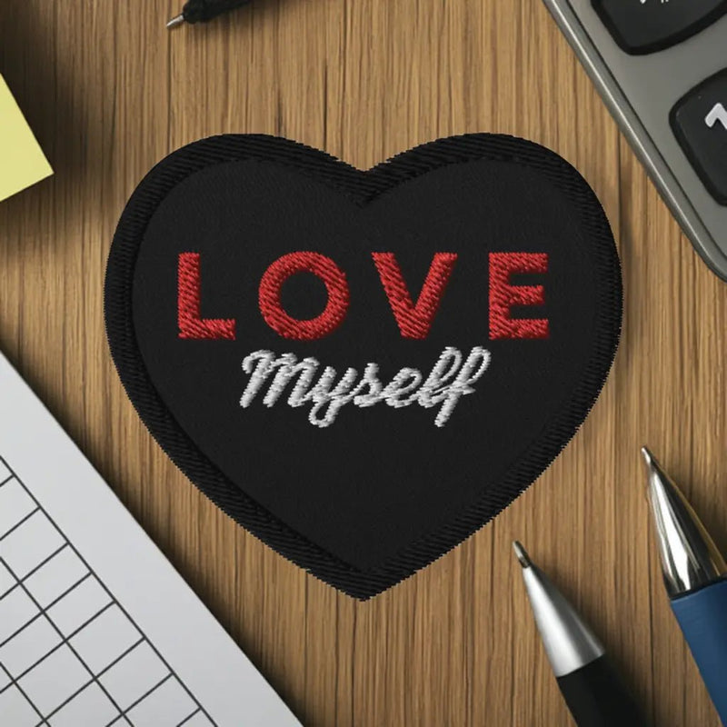 LOVE Myself Embroidered Patches Black - Lacatang Shop