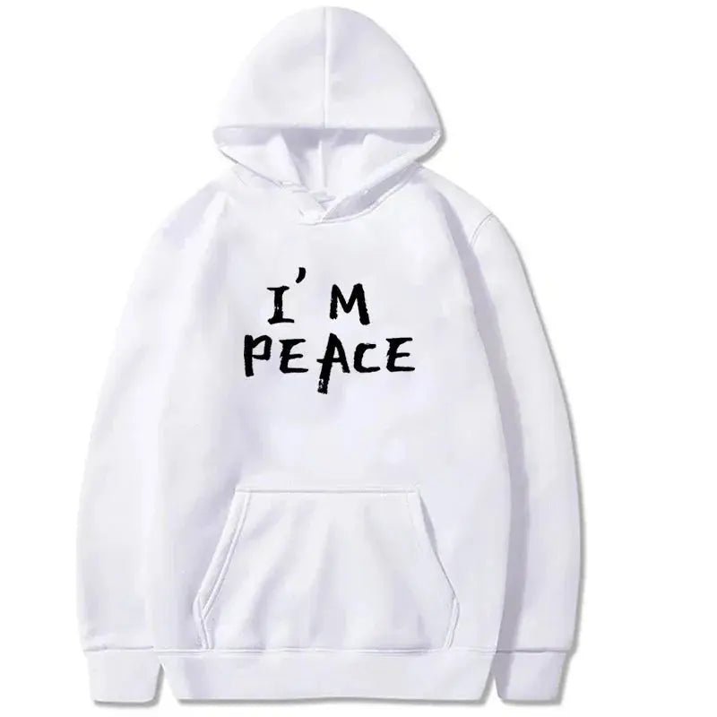 Lovers Sweet Autumn Pullover Hoodie I Come in Peace I'm Peace Funny Couples Matching Hoodies Letter Print Classic Sweatshirts - Lacatang Shop
