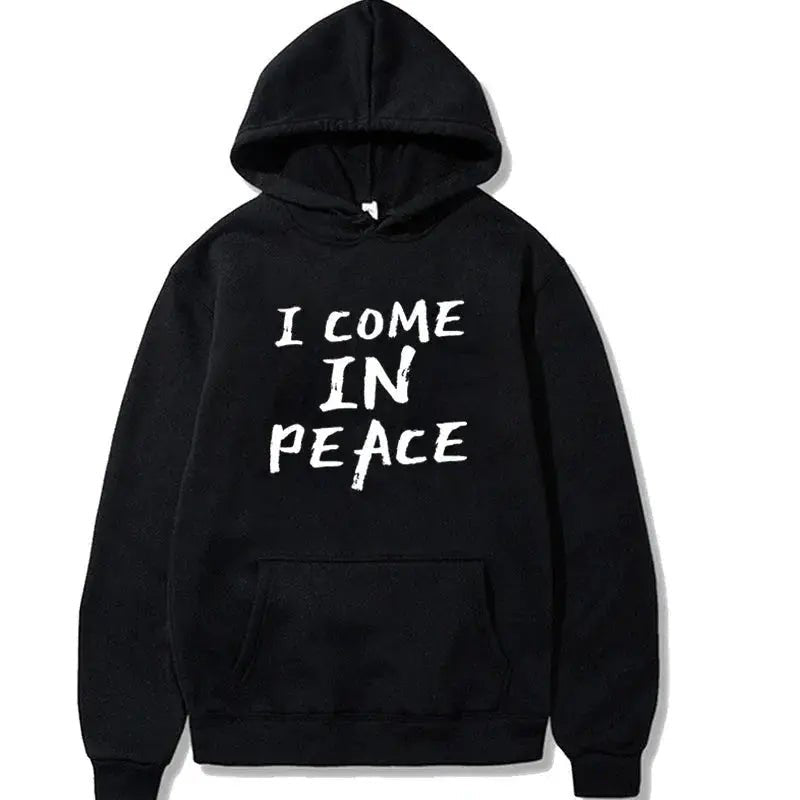 Lovers Sweet Autumn Pullover Hoodie I Come in Peace I'm Peace Funny Couples Matching Hoodies Letter Print Classic Sweatshirts - Lacatang Shop