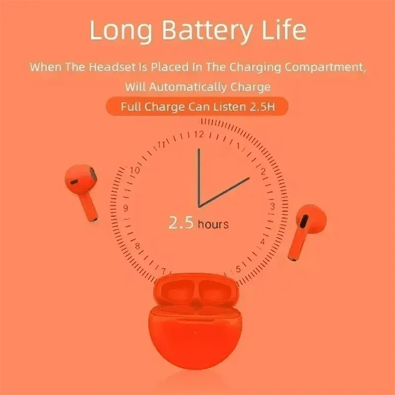 LS Original Pro 6 TWS Bluetooth Stereo Earphones - Mini In - Ear Headset for Xiaomi & Android Devices - Lacatang Shop