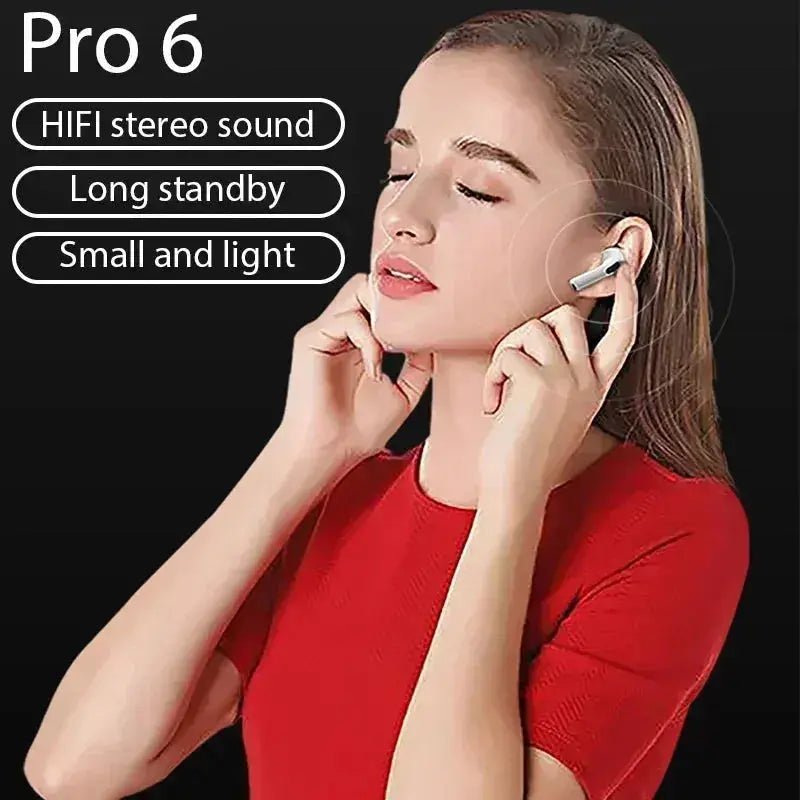 LS Original Pro 6 TWS Wireless Bluetooth Earbuds - Mini In - Ear Sport Headphones for Xiaomi and Android Devices - Lacatang Shop