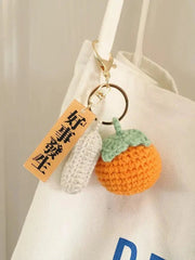 Lucky Charm Woven Doll Keychain - Handmade Cute Healing Style Pendant for Schoolbags and Bags - Lacatang Shop