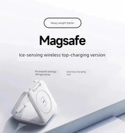 MagSafe Three - in - One Wireless Charger for Apple 15promax Mobile Phone Magnetic Iphone14/13/12 Watch AppleWatch Base Iwatchs9 Bracket Two - in - One Qi2 - Lacatang Shop