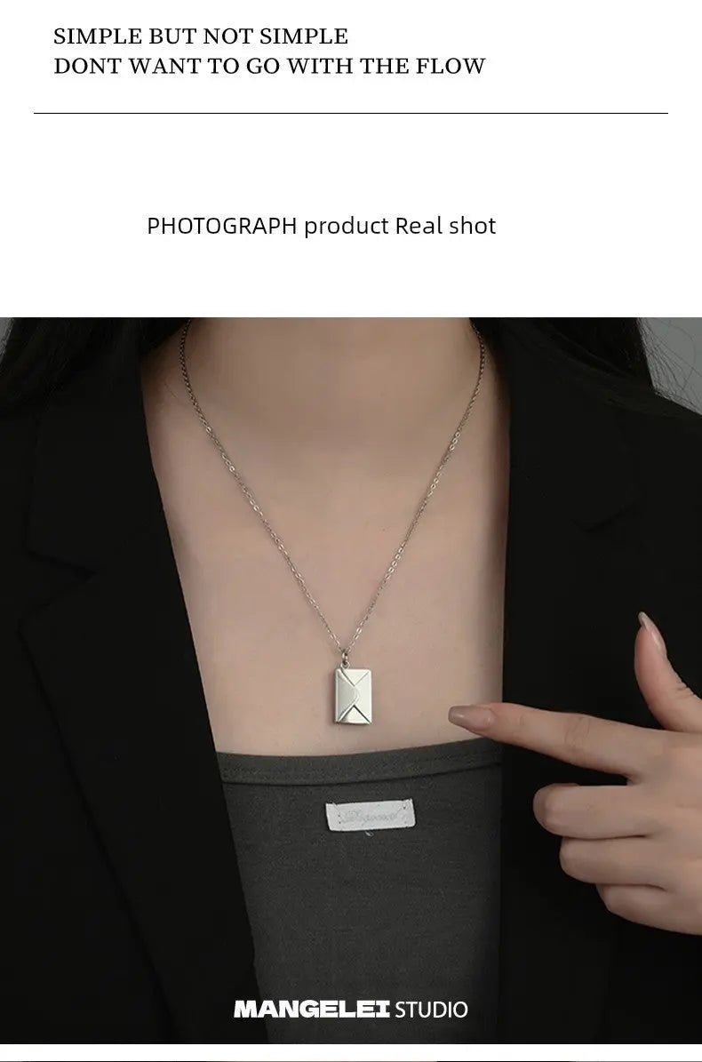 Mangley Is Bored Wearing a Secret! With Magnetic Force Can Open a Letter! Necklace - Lacatang Shop