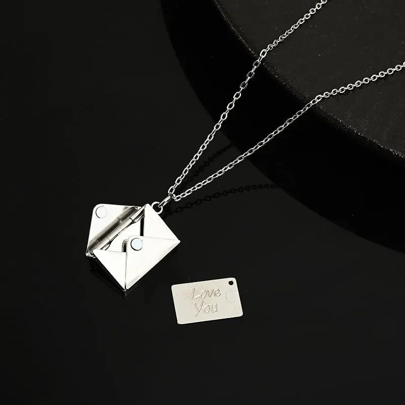 Mangley Is Bored Wearing a Secret! With Magnetic Force Can Open a Letter! Necklace - Lacatang Shop