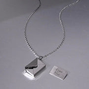 Mangley Is Bored Wearing a Secret! With Magnetic Force Can Open a Letter! Necklace - Lacatang Shop