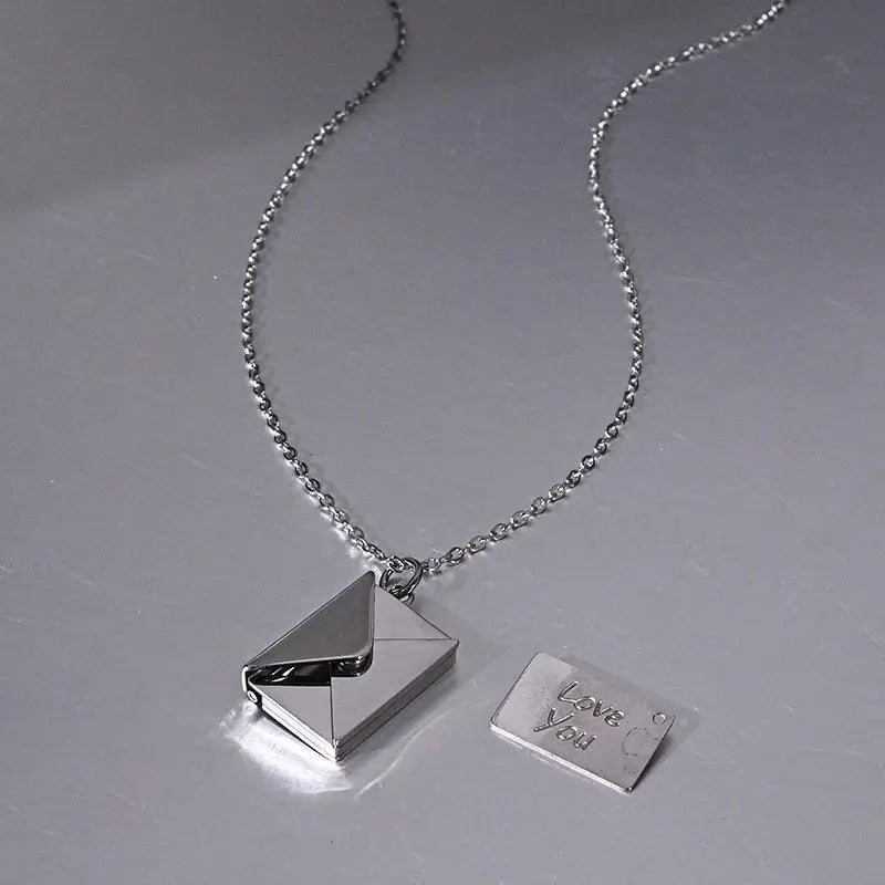 Mangley Is Bored Wearing a Secret! With Magnetic Force Can Open a Letter! Necklace - Lacatang Shop