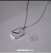 Mangley Is Bored Wearing a Secret! With Magnetic Force Can Open a Letter! Necklace - Lacatang Shop
