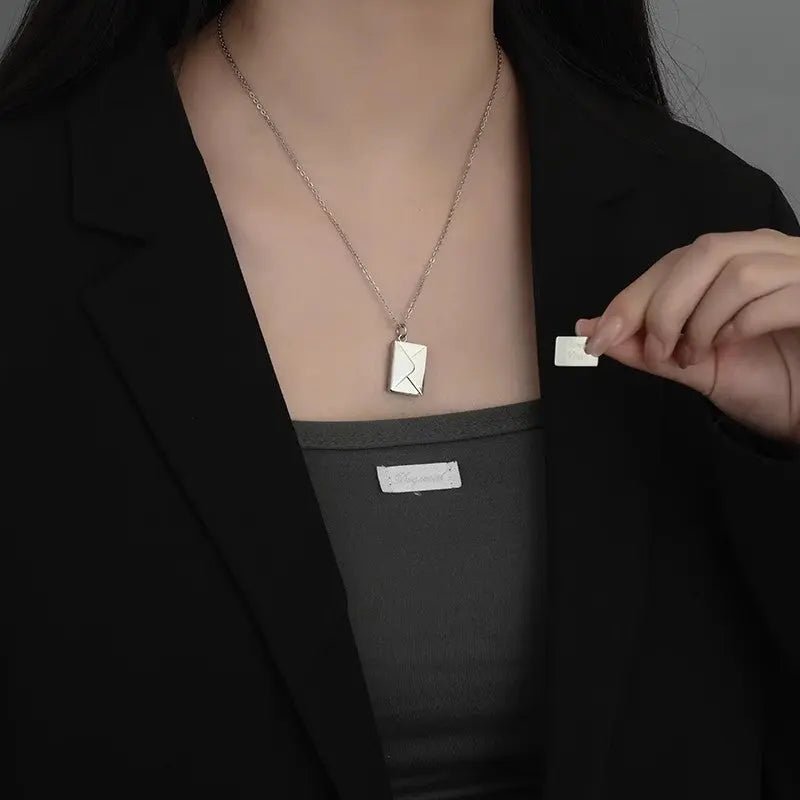 Mangley Is Bored Wearing a Secret! With Magnetic Force Can Open a Letter! Necklace - Lacatang Shop