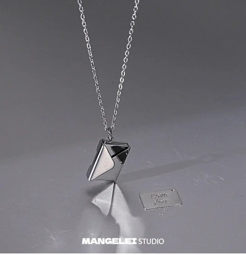 Mangley Is Bored Wearing a Secret! With Magnetic Force Can Open a Letter! Necklace - Lacatang Shop