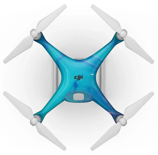 Marbleized Ocean Blue - Full - Body Skin Kit for the DJI Phantom 4 Drone - Lacatang Shop