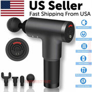 Massage Gun Percussion Massager Deep Tissue Muscle Vibrating Relaxing + 4 Heads - Lacatang Shop