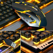 Mechanical Keyboard Gaming Keyboard Wired Game Mouse USB Gamer Keyboard RGB Light Backlit for Computer PC Laptop and Mouse Set - Lacatang Shop