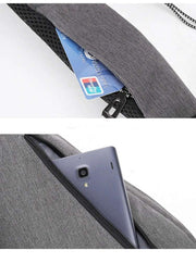 Men's Personal Security Chest Bag Leisure Sports Digital Storage Bag Multifunctional Messenger Bag Mobile Phone handbag - Lacatang Shop