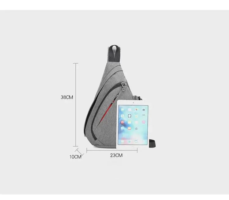 Men's Personal Security Chest Bag Leisure Sports Digital Storage Bag Multifunctional Messenger Bag Mobile Phone handbag - Lacatang Shop