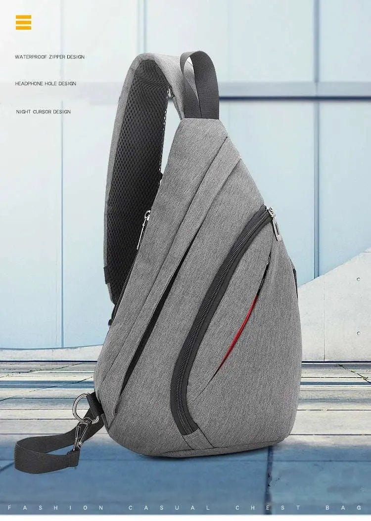 Men's Personal Security Chest Bag Leisure Sports Digital Storage Bag Multifunctional Messenger Bag Mobile Phone handbag - Lacatang Shop