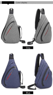 Men's Personal Security Chest Bag Leisure Sports Digital Storage Bag Multifunctional Messenger Bag Mobile Phone handbag - Lacatang Shop