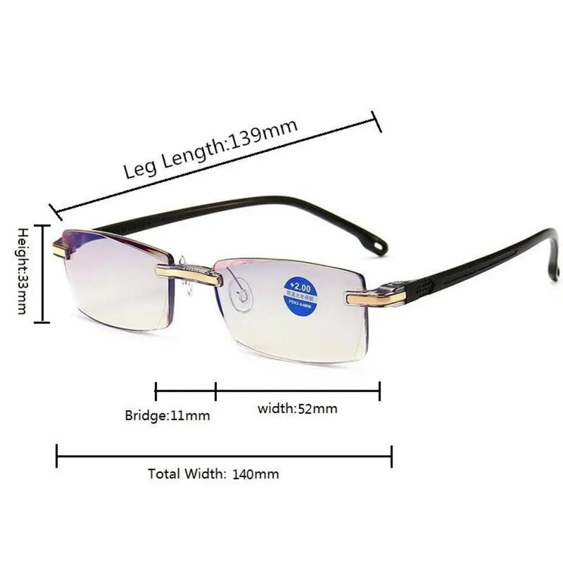 Men's Reading Glasses Smart Glasses With Automatic Adjustment Lens Dimming Glasse Women Anti - blue Light +1.0 - +4.0 Reading Mirror - Lacatang Shop