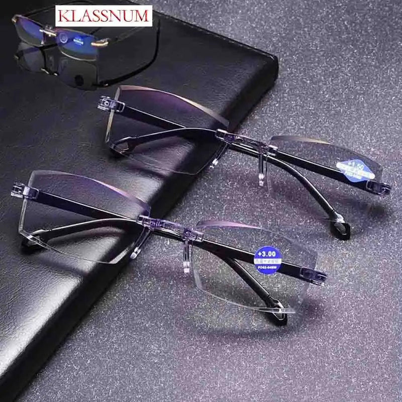 Men's Reading Glasses Smart Glasses With Automatic Adjustment Lens Dimming Glasse Women Anti - blue Light +1.0 - +4.0 Reading Mirror - Lacatang Shop