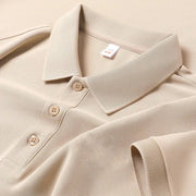 Men's Solid Color Casual Fashion Short Sleeve Polo Shirt Summer Comfortable Top for Business And Leisure - Lacatang Shop