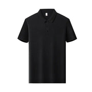 Men's Solid Color Casual Fashion Short Sleeve Polo Shirt Summer Comfortable Top for Business And Leisure - Lacatang Shop