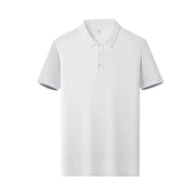 Men's Solid Color Casual Fashion Short Sleeve Polo Shirt Summer Comfortable Top for Business And Leisure - Lacatang Shop