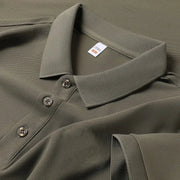 Men's Solid Color Casual Fashion Short Sleeve Polo Shirt Summer Comfortable Top for Business And Leisure - Lacatang Shop