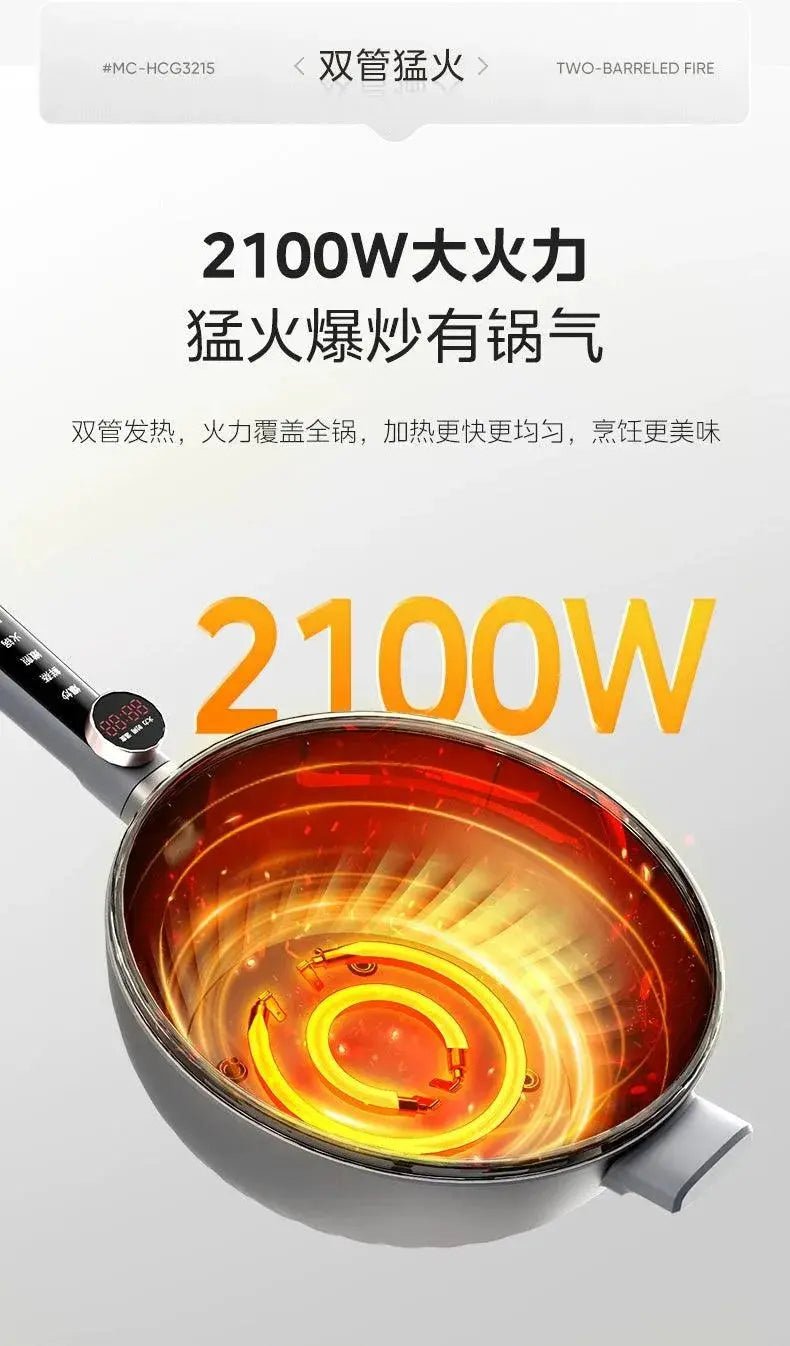 Midea Non - Flower Core Electric Frying Pan For Home Non - Stick Pan Multi - Functional Cooking and Cooking Integrated Large Capacity Electric Hot Pot - Lacatang Shop