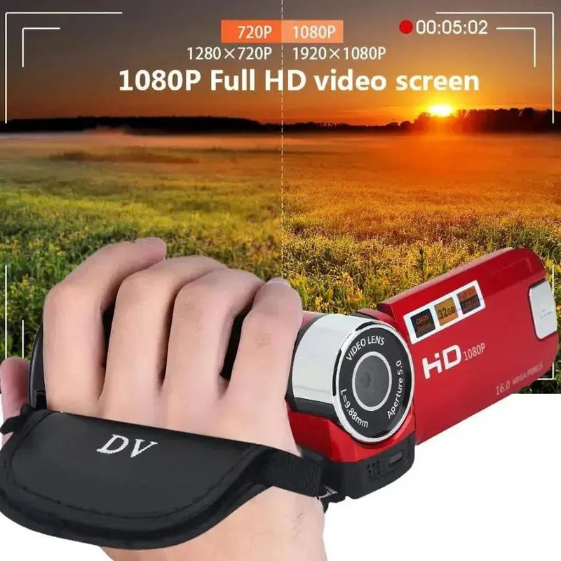 Mini Children's Digital Camera 270 Degree Rotation Screen HD 2MP Kids Birthday Christmas Gift Portable Photo Video Camcorder - Lacatang Shop