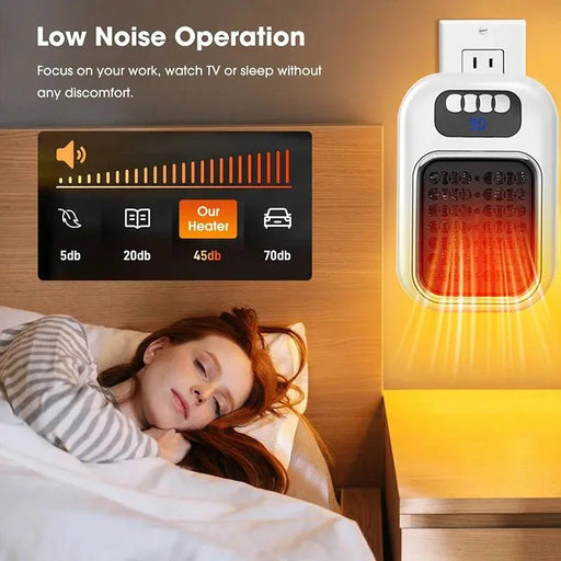 Mini Heater Portable Remote Control Wall Mounted Energy - saving Shower Fast Heater Electric Heater Household Small Office - Lacatang Shop