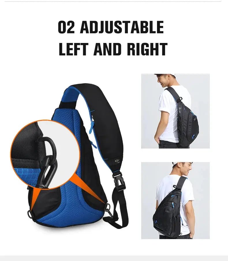 Mixi Fashion Backpack for Men One Shoulder Chest Bag Male Messenger Boys College School Bag Travel Causal Black 17 19 inch - Lacatang Shop