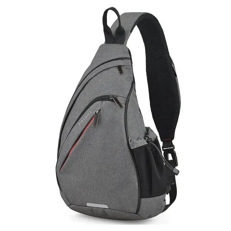 Mixi Fashion Backpack for Men One Shoulder Chest Bag Male Messenger Boys College School Bag Travel Causal Black 17 19 inch - Lacatang Shop