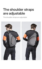 Mixi Men One Shoulder Backpack Women Sling Bag Crossbody USB Boys Cycling Sports Travel Versatile Fashion Bag Student School - Lacatang Shop