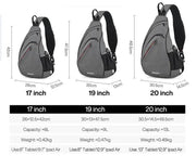 Mixi Men One Shoulder Backpack Women Sling Bag Crossbody USB Boys Cycling Sports Travel Versatile Fashion Student School - Lacatang Shop