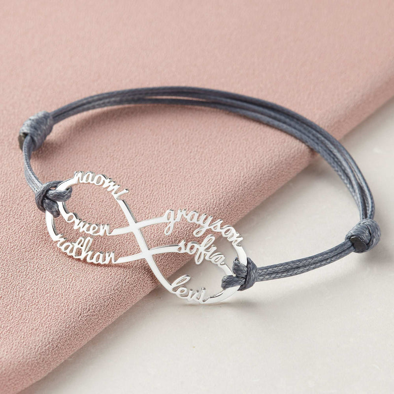 Mom Bracelet with Kids' Names - Infinity Bracelet - Lacatang Shop