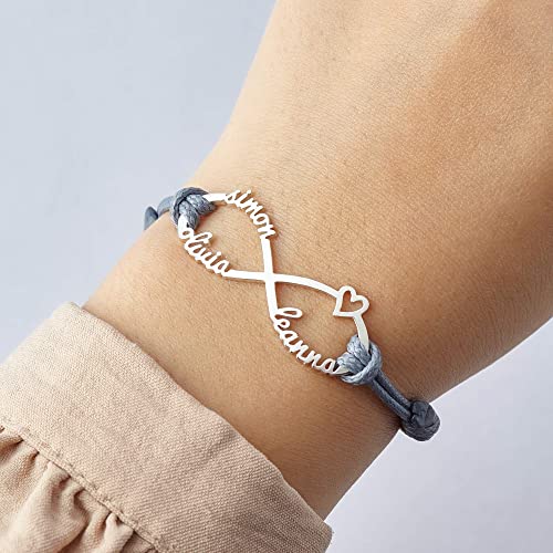 Mom Bracelet with Kids' Names - Infinity Bracelet - Lacatang Shop