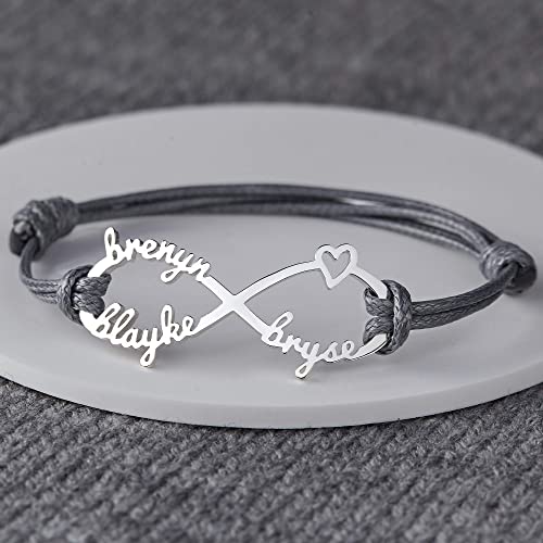 Mom Bracelet with Kids' Names - Infinity Bracelet - Lacatang Shop