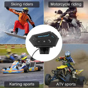 Motorcycle Earphones Helmet Headset Bluetooth 5.0 Headphones Wireless Motor Headset Bike Earphone Handsfree Stereo Earbuds - Lacatang Shop