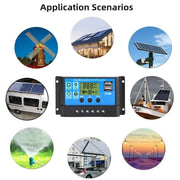 MPPT Solar Panel Regulator Charge Controller Auto Focus Tracking 30 - 100A 12V/24V - Lacatang Shop