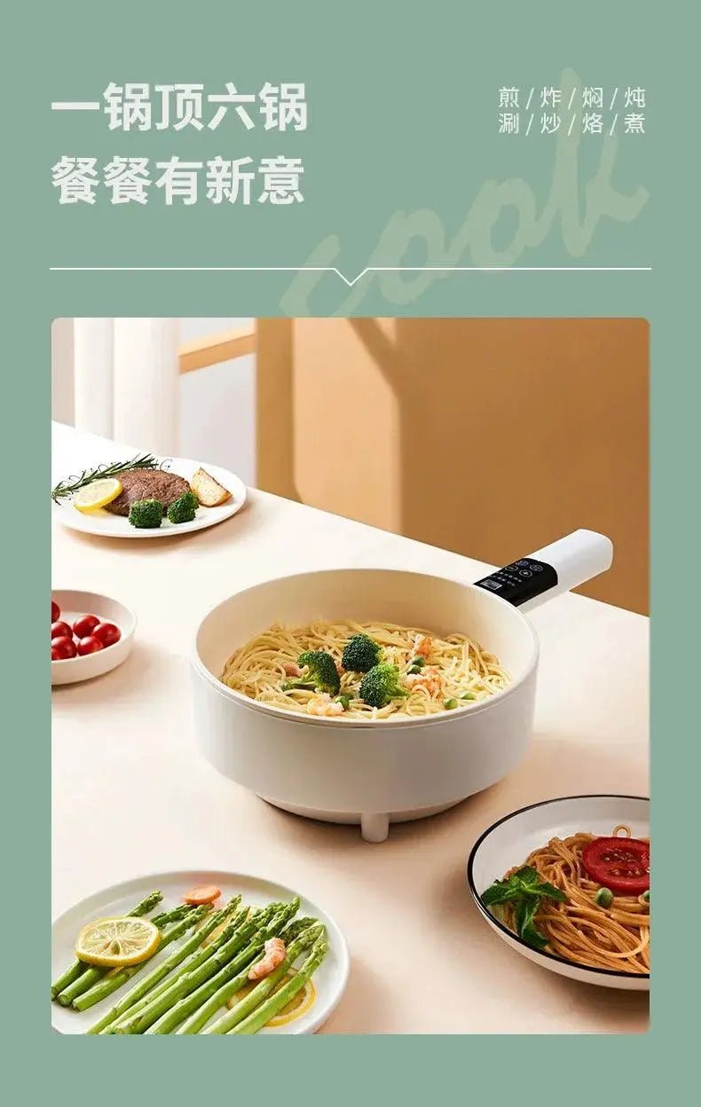 Multi - Functional Electric Frying Pan For Home Flats Pancake Maker Ceramic Glaze Non - Stick Pan All - in - One Pot Small Plug Electric Frying Pan Student - Lacatang Shop