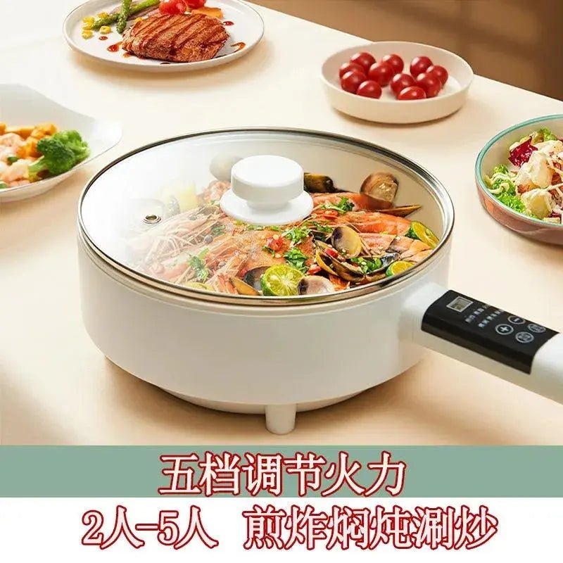 Multi - Functional Electric Frying Pan For Home Flats Pancake Maker Ceramic Glaze Non - Stick Pan All - in - One Pot Small Plug Electric Frying Pan Student - Lacatang Shop