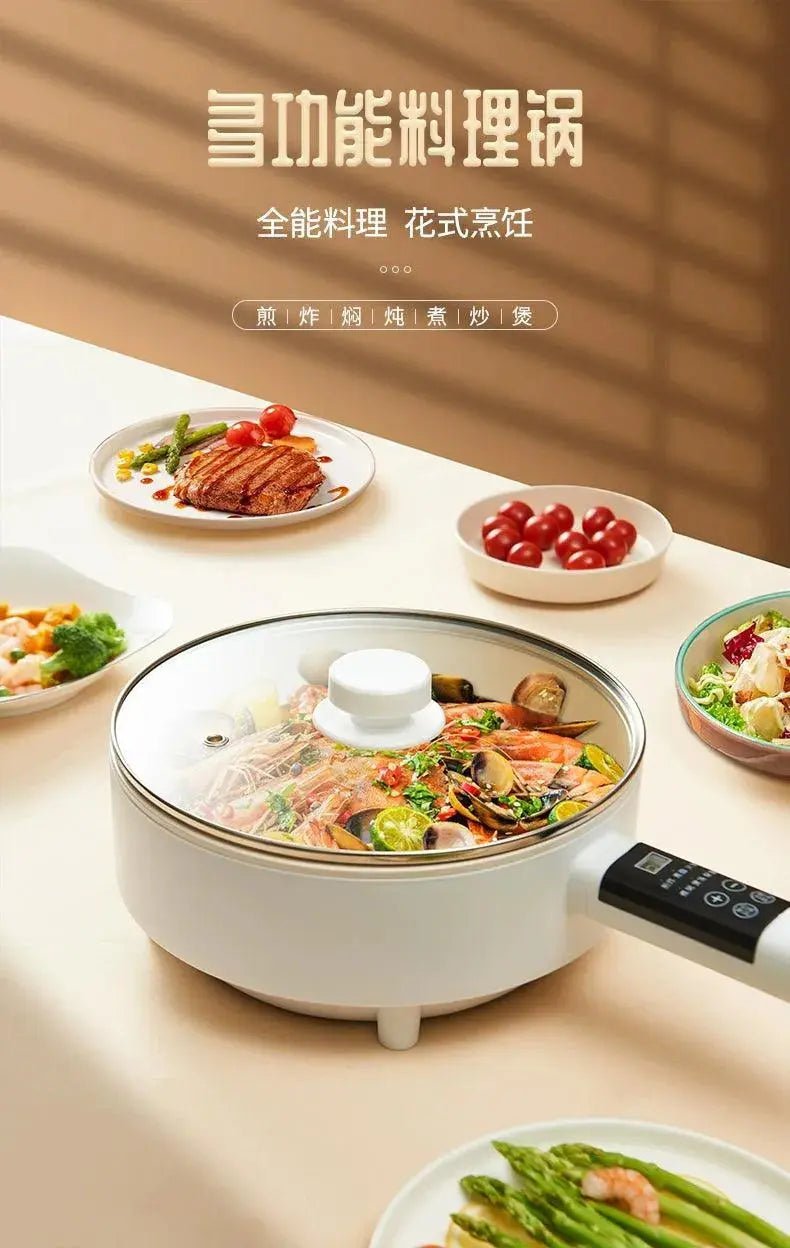 Multi - Functional Electric Frying Pan For Home Flats Pancake Maker Ceramic Glaze Non - Stick Pan All - in - One Pot Small Plug Electric Frying Pan Student - Lacatang Shop